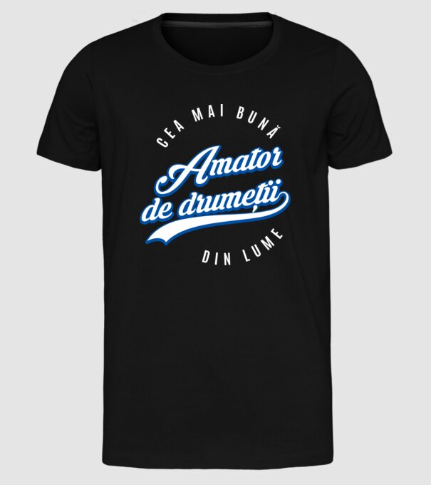 Cea mai bună amator de drumeții din lume model negru pe tricou