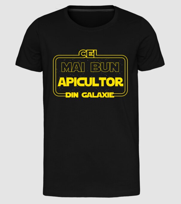 Cel mai bun apicultor din galaxie model negru pe tricou