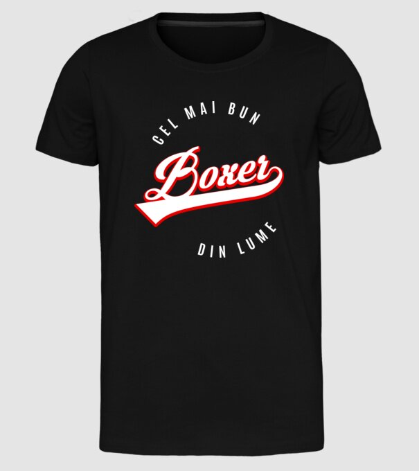 Cel mai bun boxer din lume model negru pe tricou