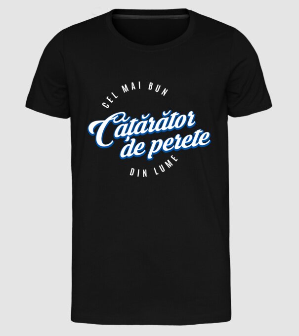 Cel mai bun cățărător de perete din lume model negru pe tricou