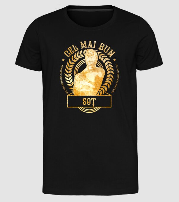cel mai bun soț model negru pe tricou