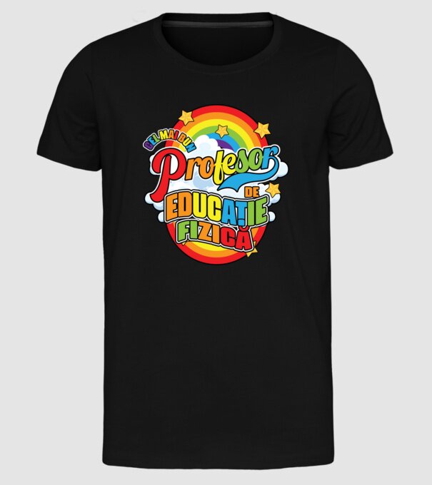 Cel mai bun educație fizică model negru pe tricou