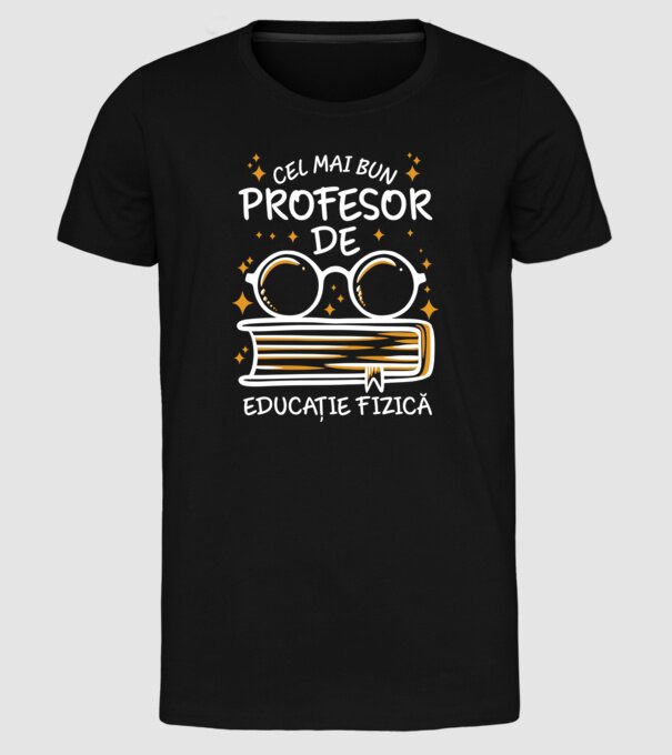 Cel mai bun profesor educație fizică D2782032 model negru pe tricou