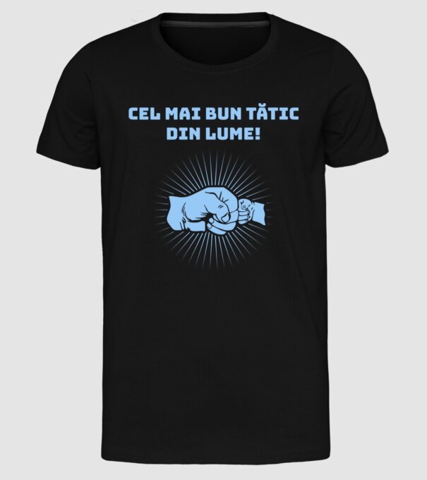 cel mai bun Tătic din lume model negru pe tricou