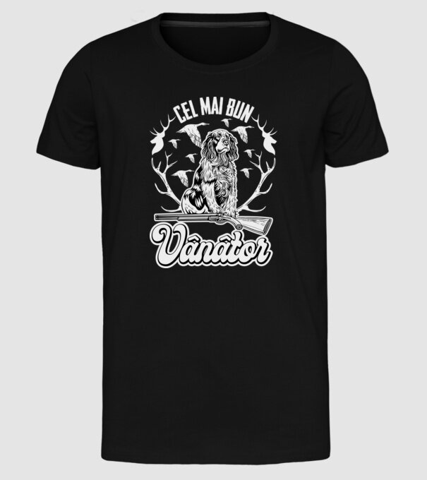 Cel mai bun vânător model negru pe tricou