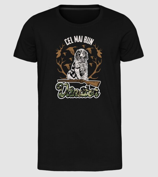 Cel mai bun vânător model negru pe tricou