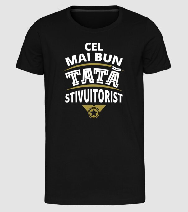 Cel mai bun tată stivuitorist model negru pe tricou