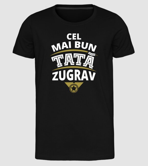 Cel mai bun tată zugrav model negru pe tricou