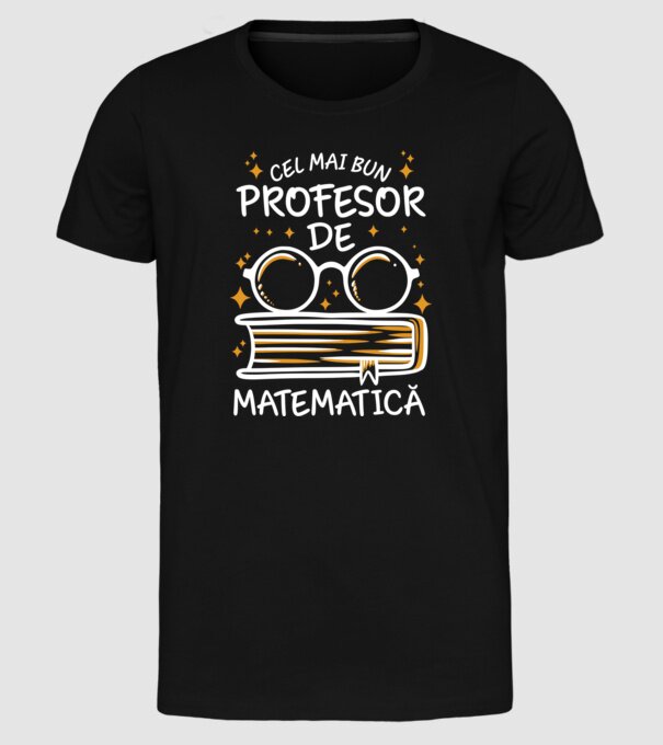 Cel mai profesor matematică model negru pe tricou