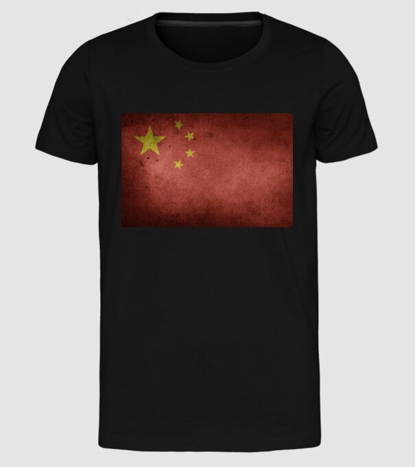 CHINA model negru pe tricou