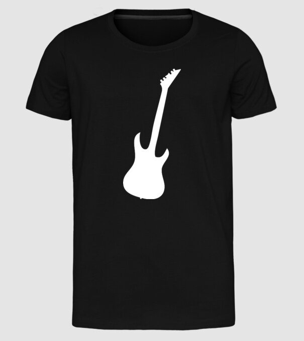chitară model negru pe tricou