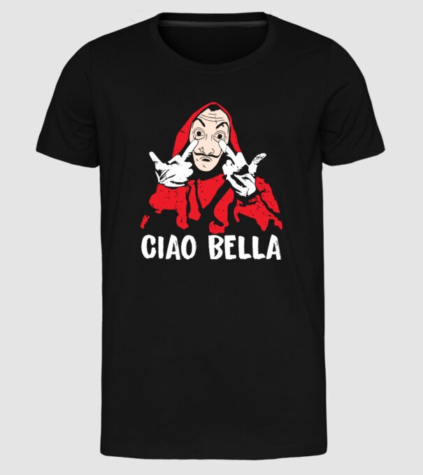 ciao bella dali model negru pe tricou