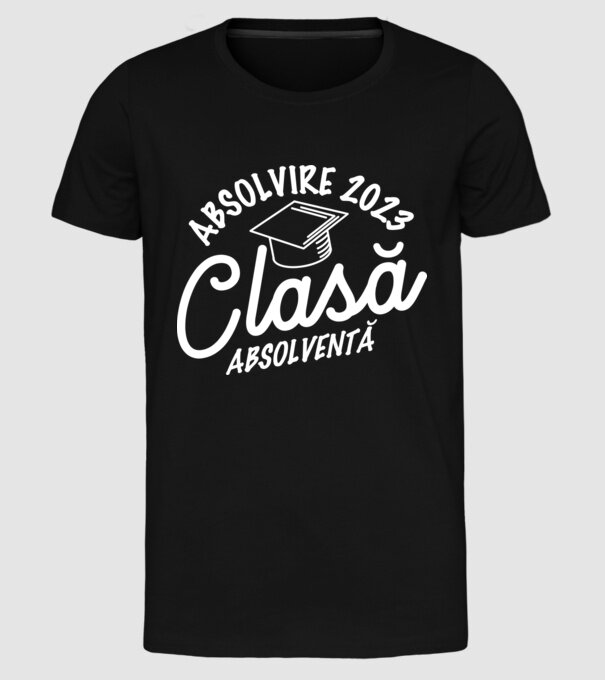 Clasă absolventă model negru pe tricou