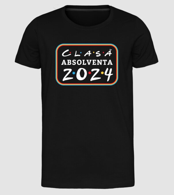 Clasă absolventă friends model negru pe tricou