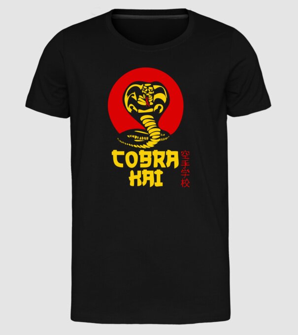 cobra kai japan logo model negru pe tricou