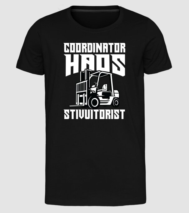 coordonator stivuitorist haos model negru pe tricou