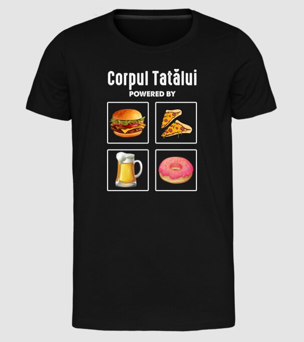 Corpul Tatălui model negru pe tricou