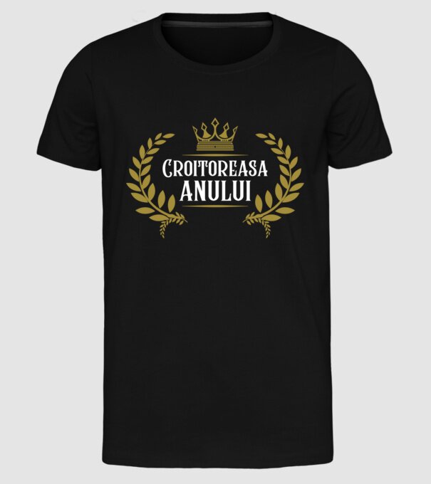 Croitoreasa anului model negru pe tricou