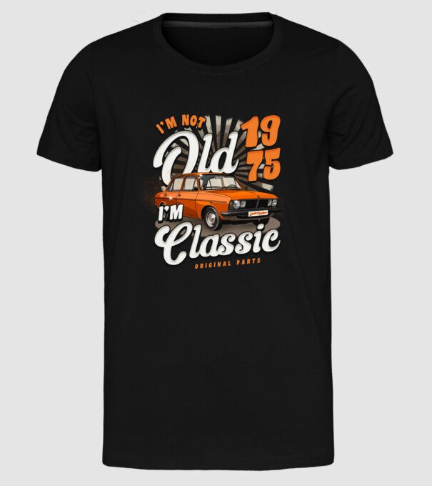 DACIA 1975 model negru pe tricou