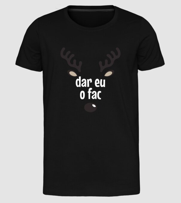 Dar eu o fac crăciun chiar căprioară Negru model negru pe tricou