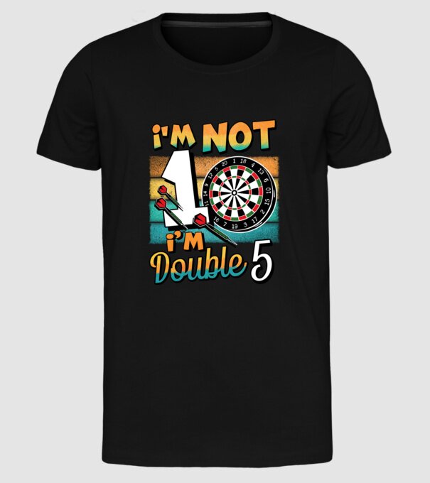 Darts Birthday 10 years old model negru pe tricou