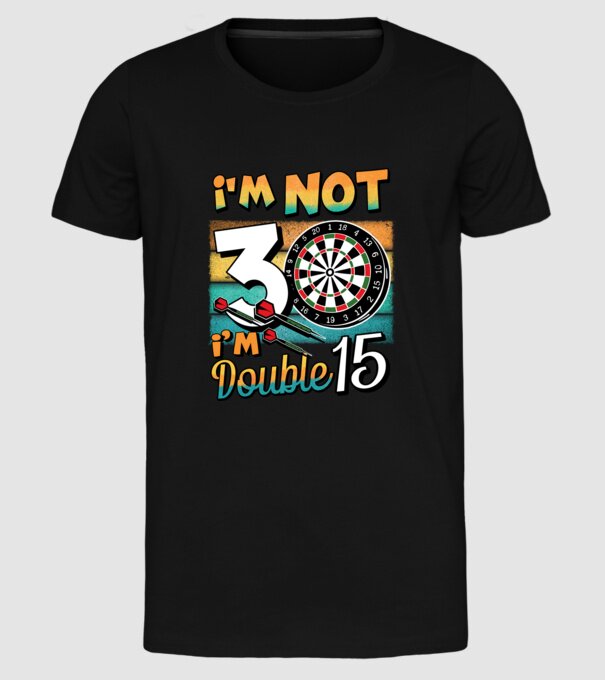 Darts Birthday 30 years old model negru pe tricou
