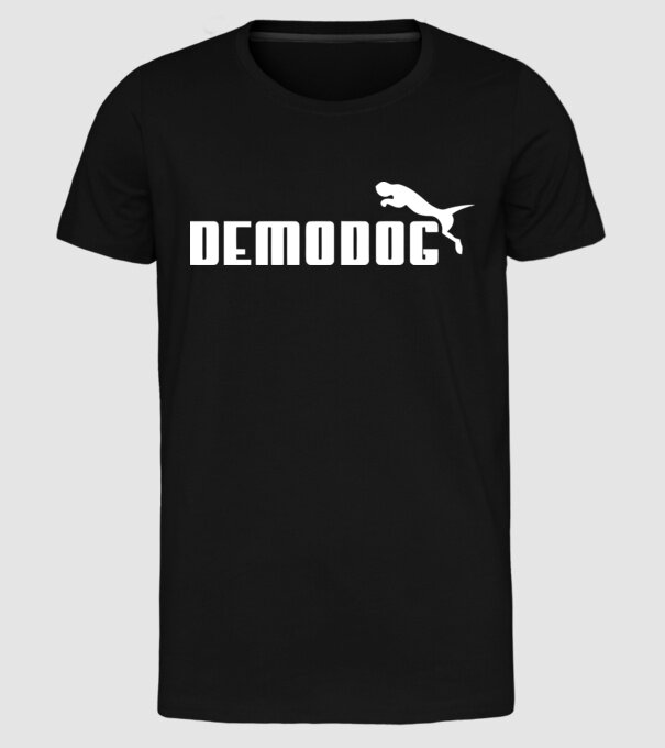 demodog logo model negru pe tricou