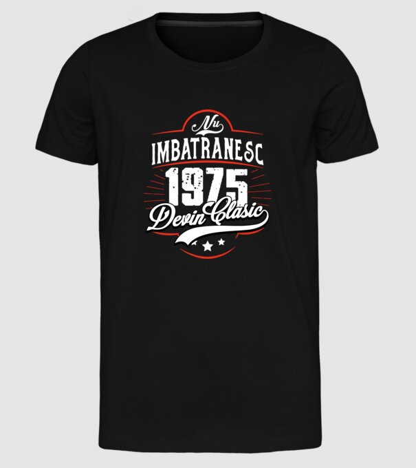Devin Clasic - 1975 model negru pe tricou