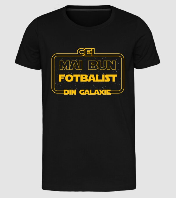 Cel mai bun fotbalist din galaxie model negru pe tricou