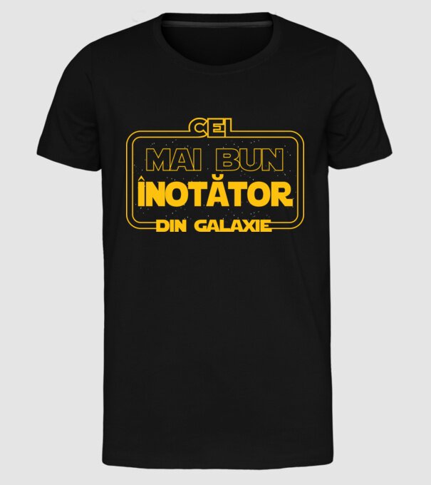 Cel mai bun înotător din în galaxie model negru pe tricou