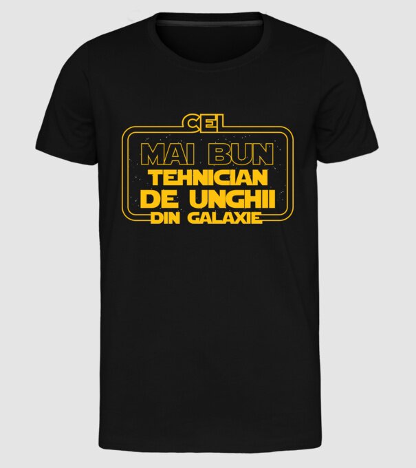 Cel mai bun tehnician de unghii din galaxie model negru pe tricou