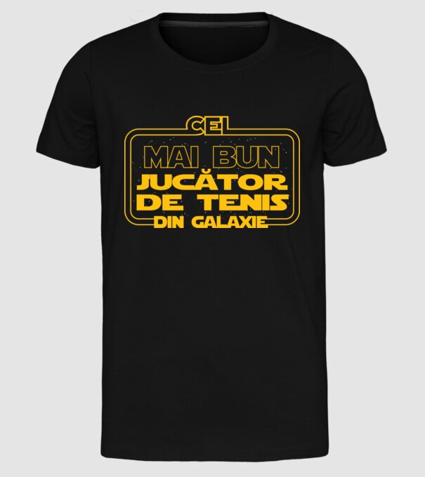 Cel mai bun jucător de tenis din galaxie model negru pe tricou