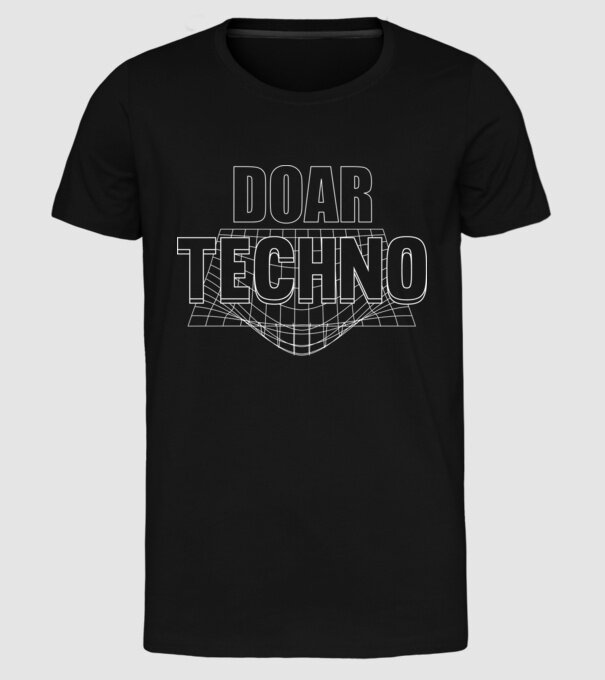Doar techno model negru pe tricou