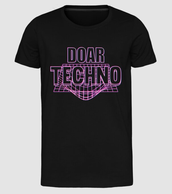 Doar techno model negru pe tricou