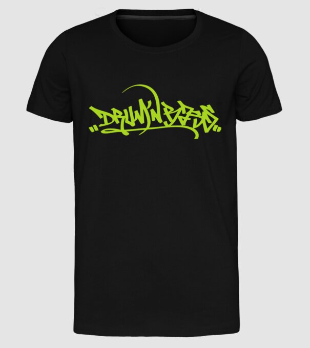 drum and bass model negru pe tricou