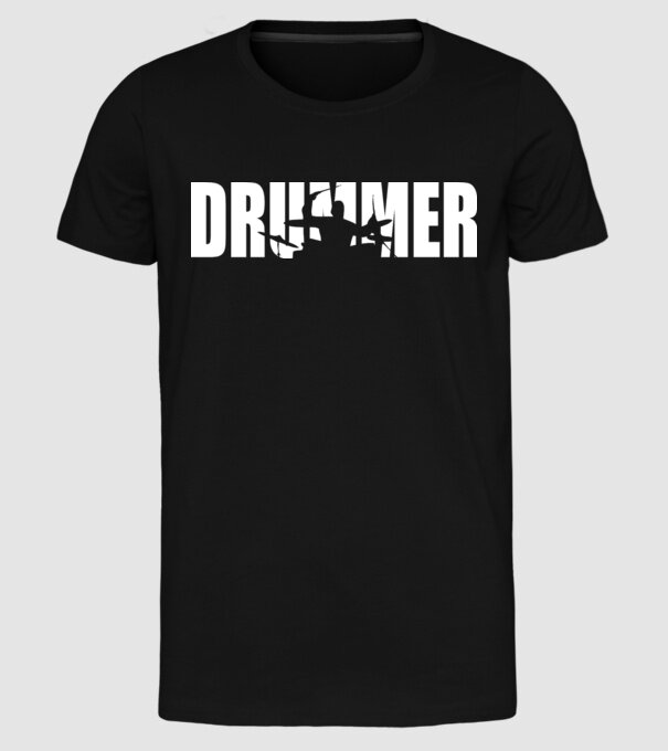 Drummer model negru pe tricou