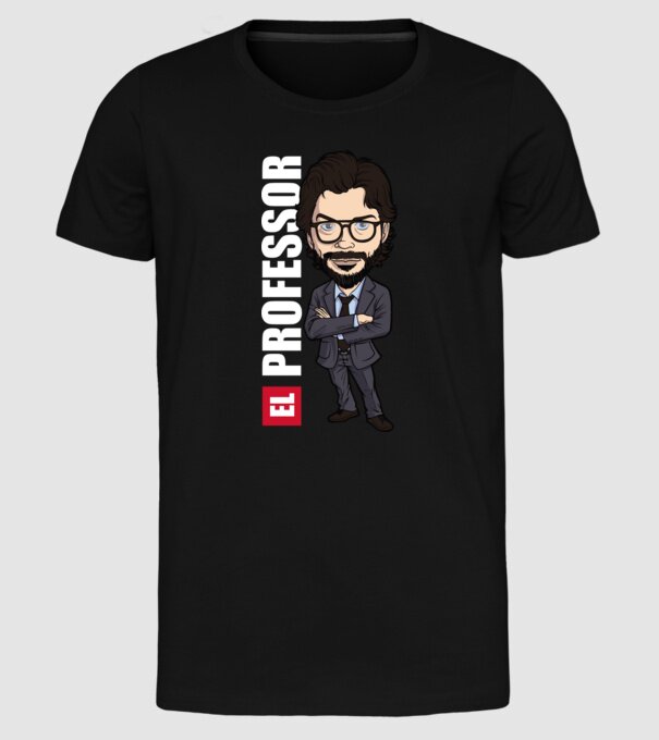 el professor drawing model negru pe tricou
