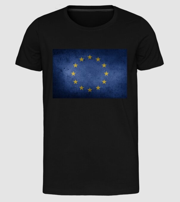 EU model negru pe tricou
