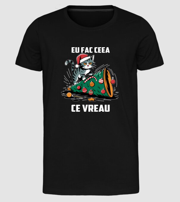 Eu fac ceea ce vreau Negru model negru pe tricou