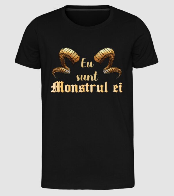 eu sunt monstrul ei model negru pe tricou