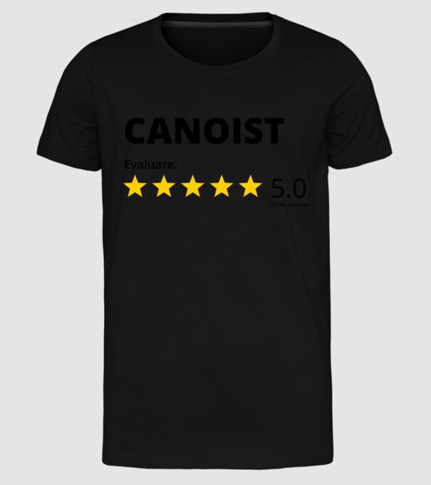 Evaluare 5 CANOIST model negru pe tricou