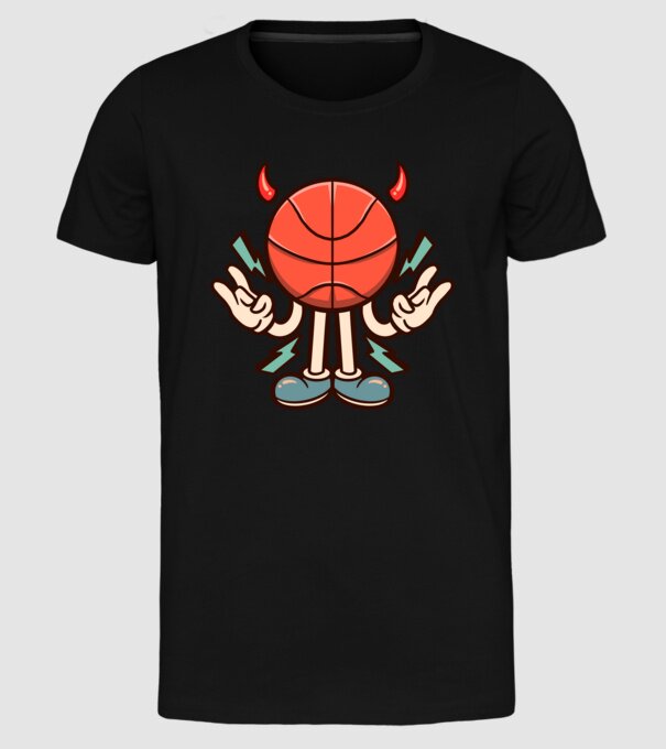 Evil basketball model negru pe tricou