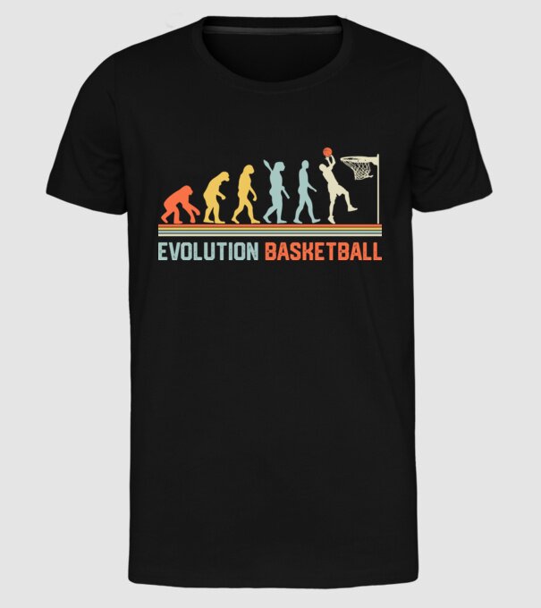 Evolution basketball model negru pe tricou