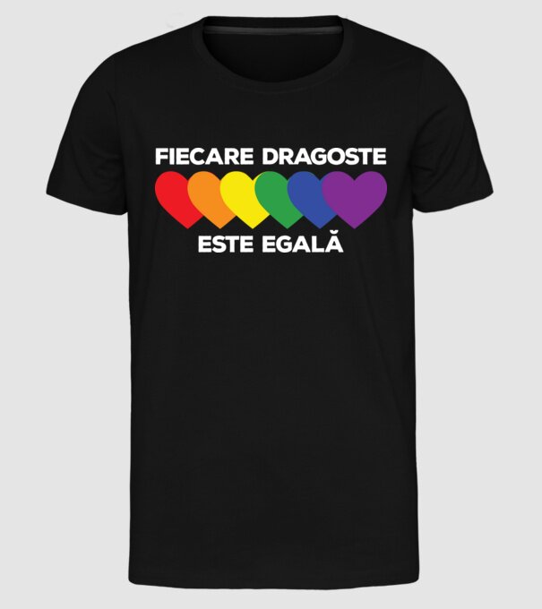 Fiecare dragoste este egală model negru pe tricou