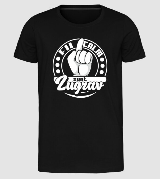 Fii calm... sunt zugrav model negru pe tricou
