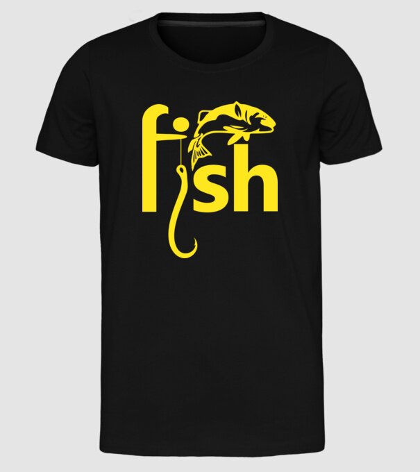 Fish model negru pe tricou