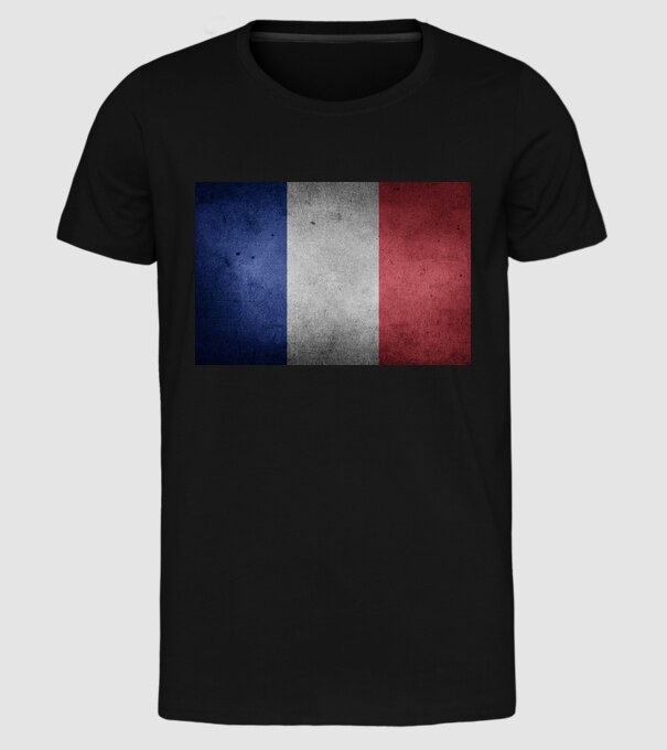 FRANCE model negru pe tricou