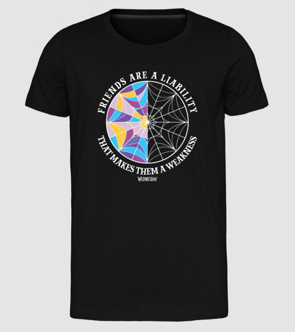 Friends are liability model negru pe tricou