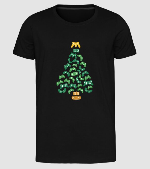 Gamer tree model negru pe tricou