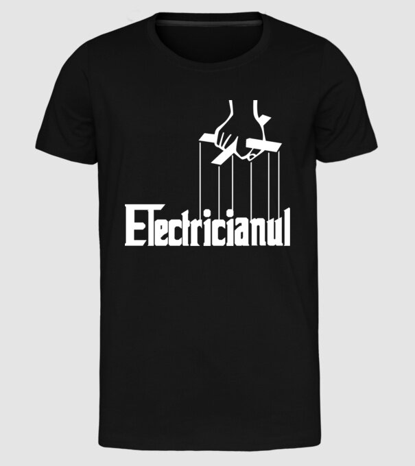 Electricianul model negru pe tricou
